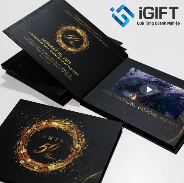 Brochure LCD - Thiệp Mời Video 7 Inch Cho Sự Kiện Hội Nghị