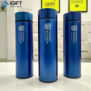 Bình Giữ Nhiệt Có Hiển Thị Nhiệt Độ In Logo Trường Việt Úc