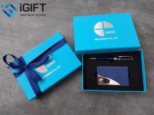 Gift Set Bút Ký Và Hộp Card Khắc Logo Vina Sunwoo