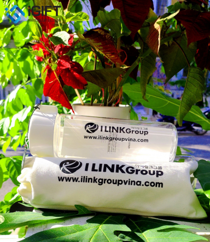 Gift set bình và túi canvas in logo iLink Quà tặng công nghệ doanh nghiệp