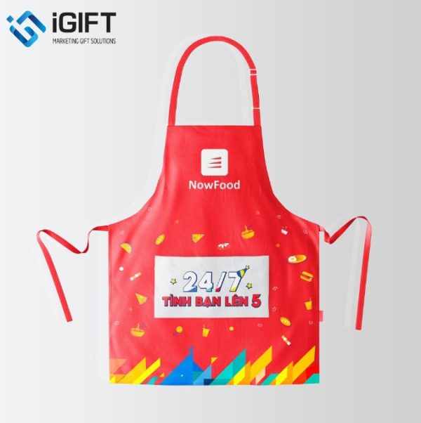 Tạp Dề Kaki In Ấn Logo Theo Yêu Cầu Now Foody