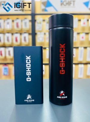 Bộ Quà Tặng Pin Xiaomi Và Bình Giữ Nhiệt In Logo Thương Hiệu Anh Khuê Watch