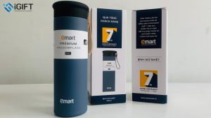 Bình Giữ Nhiệt Cao Cấp Inox 304 In Logo Emart