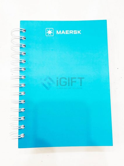 Sổ tay lò xo in ấn bìa và ruột sổ Maersk theo yêu cầu Quà tặng công nghệ doanh nghiệp