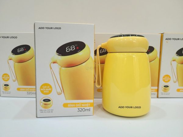 Bình Giữ Nhiệt Mini 320ml Hiển Thị Nhiệt Độ In Ấn Theo Yêu Cầu