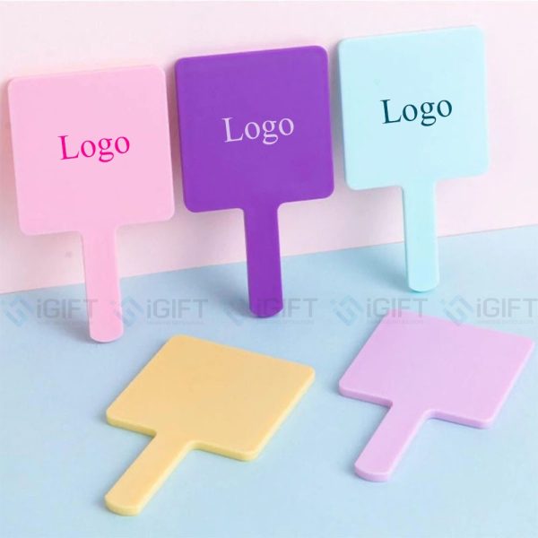 Gương trang điểm cầm tay - in logo hãng mỹ phẩm theo yêu cầu