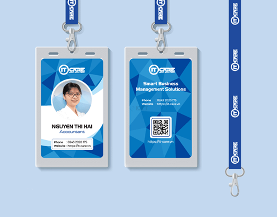 Thẻ đeo nhân viên in logo được cá nhân hoá Quà tặng công nghệ doanh nghiệp