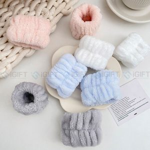 Băng Đô Đeo Cổ Tay Rửa Mặt Đa Năng - In/thêu logo hãng mỹ phẩm