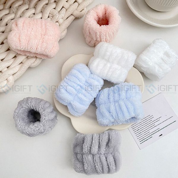 Băng Đô Đeo Cổ Tay Rửa Mặt Đa Năng - In/thêu logo hãng mỹ phẩm