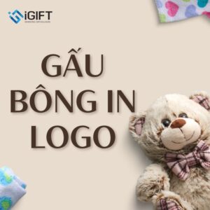 gấu bông in logo