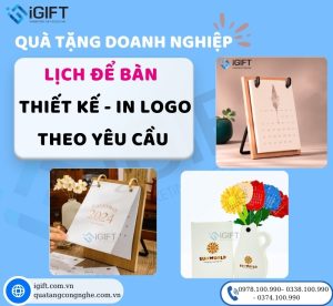 Lịch để bàn in logo theo yêu cầu - Mẫu mã đẹp mắt cho doanh nghiệp Quà tặng công nghệ doanh nghiệp