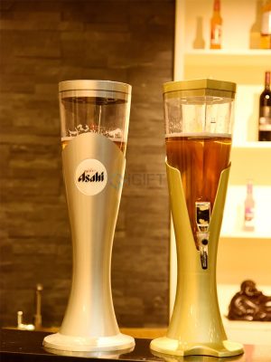 Tháp Bia 3 Lít Dáng Thon in logo thương hiệu