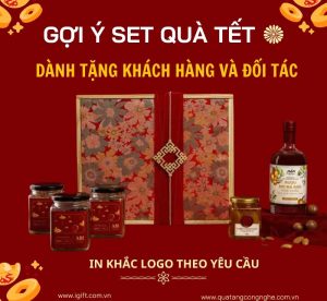 Hộp quà tết 2025 cho khách hàng và đối tác | In logo theo yêu cầu Quà tặng công nghệ doanh nghiệp