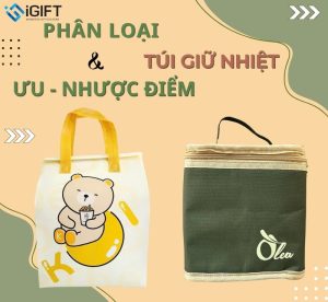 Túi giữ nhiệt in logo có mấy loại? Ưu và Nhược điểm Quà tặng công nghệ doanh nghiệp