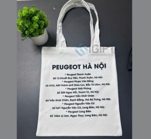 Túi vải canvas - In logo  PEUGEOT Hà Nội