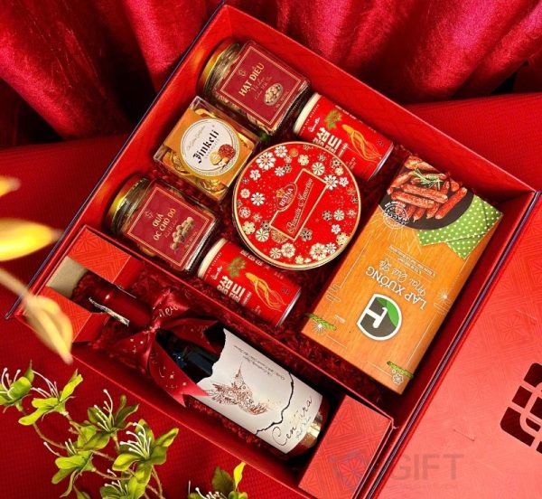 Set quà Tết sang trọng - In logo theo yêu cầu - SQ04