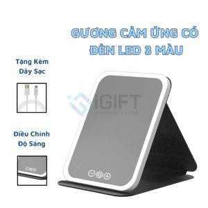Gương trang điểm đèn led gấp gọn - In logo theo yêu cầu