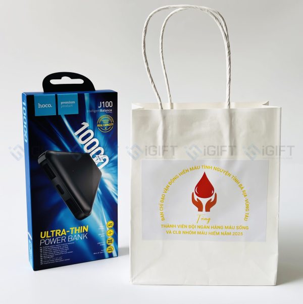 Pin sạc dự phòng Hoco J100 10000mAh - In logo theo yêu cầu