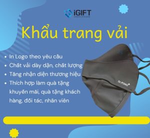 Khẩu Trang Vải In Logo – Giải Pháp Quà Tặng Doanh Nghiệp Hiện Đại Quà tặng công nghệ doanh nghiệp