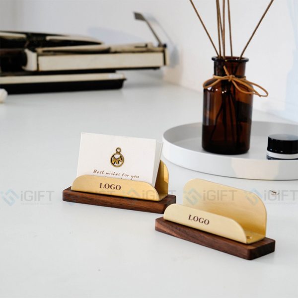 Kệ gỗ đựng namecard cao cấp - In logo theo yêu cầu