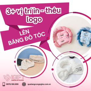 Băng đô cài tóc in logo – 3 vị trí in/thêu giúp thương hiệu nổi bật Quà tặng công nghệ doanh nghiệp