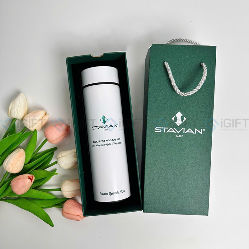 Xưởng sản xuất bình giữ nhiệt giá sỉ – Nhận in logo theo yêu cầu số lượng lớn Quà tặng công nghệ doanh nghiệp