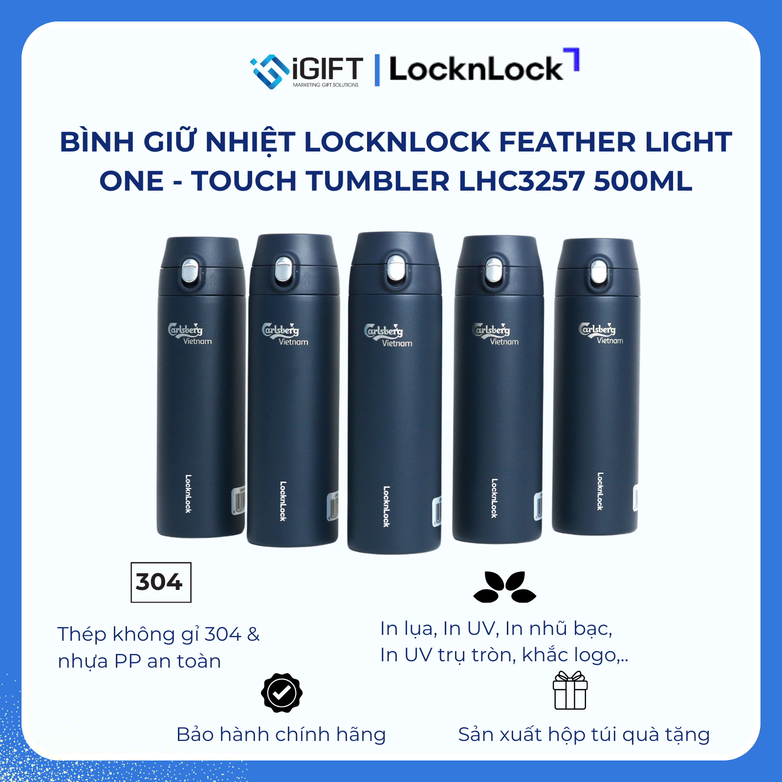 Công nghệ in logo nào bền đẹp trên bình Lock&Lock cho doanh nghiệp? Quà tặng công nghệ doanh nghiệp