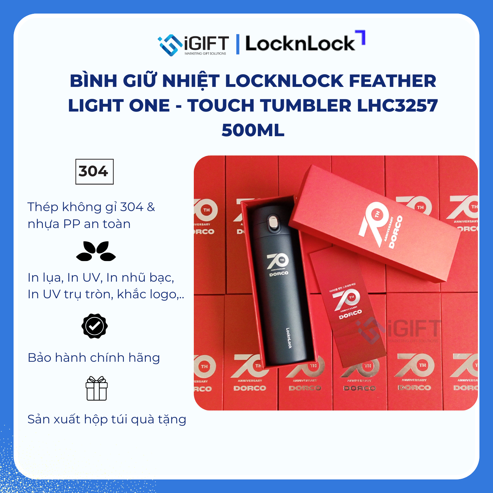 Công nghệ in logo nào bền đẹp trên bình Lock&Lock cho doanh nghiệp? Quà tặng công nghệ doanh nghiệp