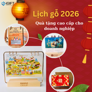 Lịch Gỗ Khắc Logo Cao Cấp | Xưởng Gia Công Theo Yêu Cầu, Giá Tốt Quà tặng công nghệ doanh nghiệp