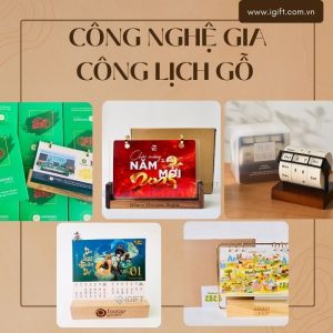 Feature image Lịch gỗ iGIFT làm từ gỗ gì? Công nghệ gia công đế gỗ cao cấp Quà tặng công nghệ doanh nghiệp