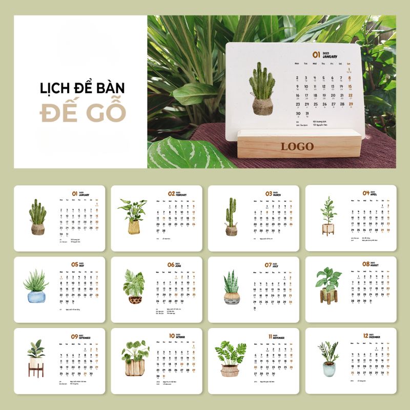 Công nghệ in/khắc logo và xử lý bề mặt trên lịch gỗ để bàn cao cấp 2026 Quà tặng công nghệ doanh nghiệp