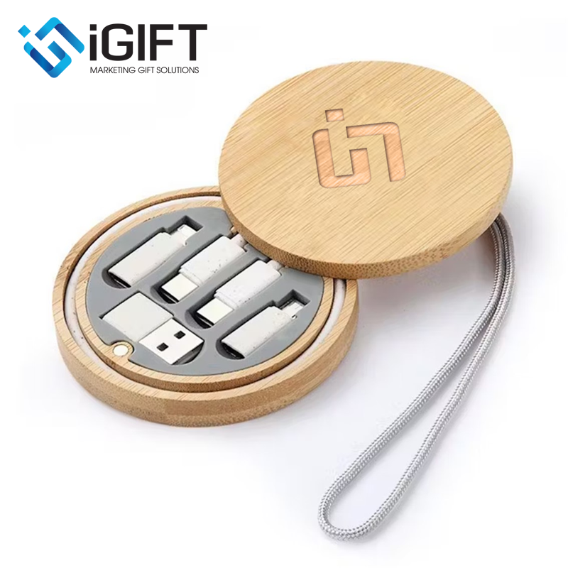 Cáp sạc đa năng vỏ tre - In/khắc logo theo yêu cầu 2 Cáp sạc đa năng vỏ tre - In/khắc logo theo yêu cầu Quà tặng công nghệ doanh nghiệp