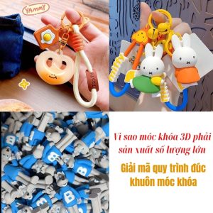 Vì sao móc khóa 3D phải sản xuất số lượng lớn – Giải mã quy trình đúc khuôn móc khóa Quà tặng công nghệ doanh nghiệp