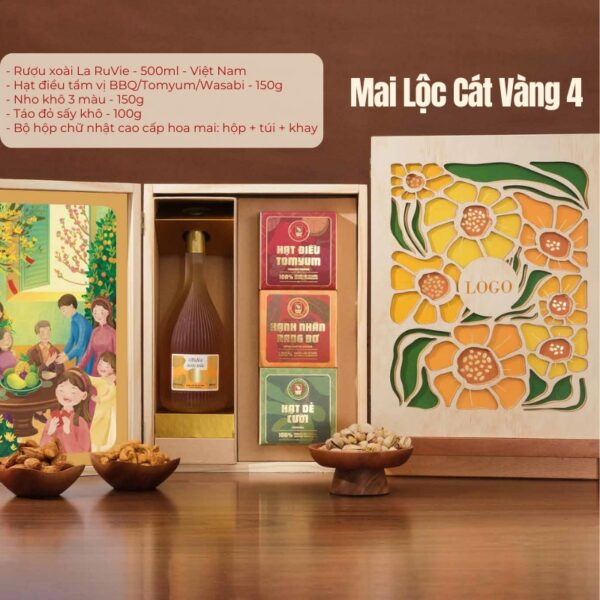 Set quà tết cao cấp  - In logo doanh nghiệp theo yêu cầu