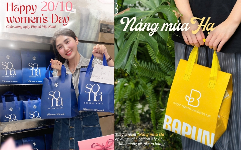 Sản xuất túi giữ nhiệt in logo tại xưởng | Tiến độ nhanh chóng 2 Sản xuất túi giữ nhiệt in logo tại xưởng | Tiến độ nhanh chóng Quà tặng công nghệ doanh nghiệp