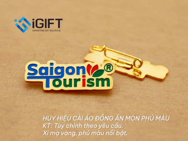 Huy hiệu cài áo mạ vàng, mạ bạc phủ màu