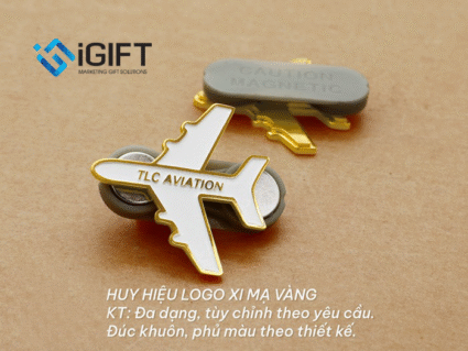 Huy hiệu logo đồng đúc khuôn, xi mạ vàng, xi mạ bạc Quà tặng công nghệ doanh nghiệp