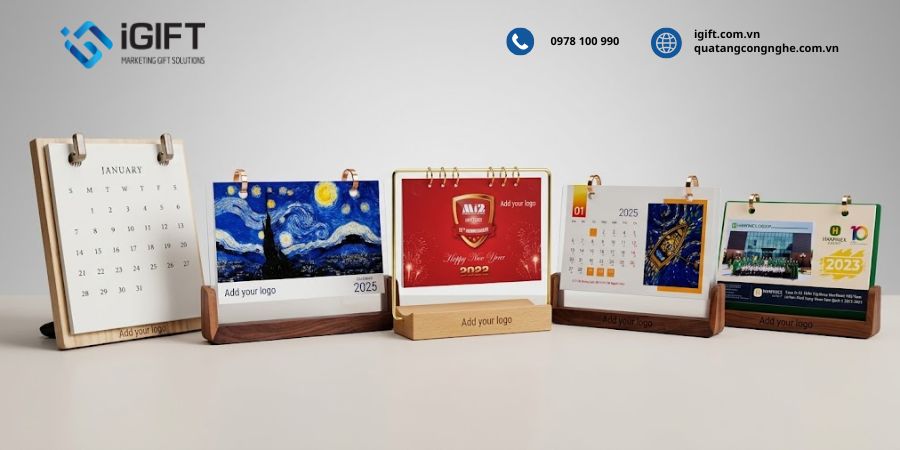 Lịch gỗ để bàn 2027 - Mẫu đẹp, sang trọng cho quà tặng doanh nghiệp 12 bang-gia-lich-go-de-ban