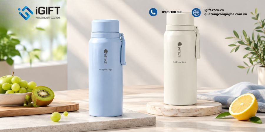 Bình giữ nhiệt Elmich: Nguồn gốc, đánh giá chất lượng, giá và dịch vụ in logo 5 mau-binh-giu-nhiet-elmich-3