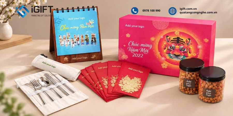 Set quà Tết kèm lịch gỗ in logo sang trọng cho doanh nghiệp 10 phan-loai-set-qua-tet-lich-go-theo-ngan-sach