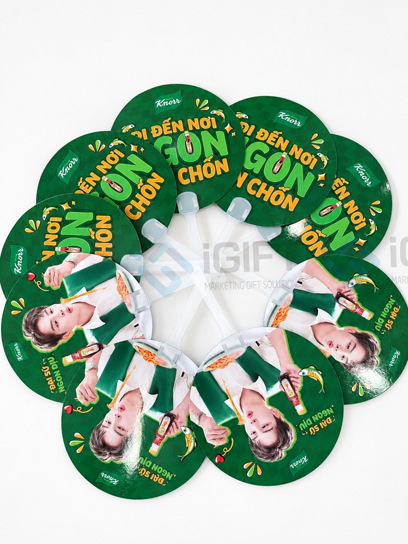 Quạt nhựa cầm tay quảng cáo Knorr hình tròn in 2 mặt 1 quat-nhua-cam-tay-quang-cao-5