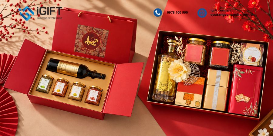 Set quà Tết doanh nghiệp 2027 in logo sang trọng, tối ưu chi phí 1 set-qua-tet-doanh-nghiep-gom-nhung-gi