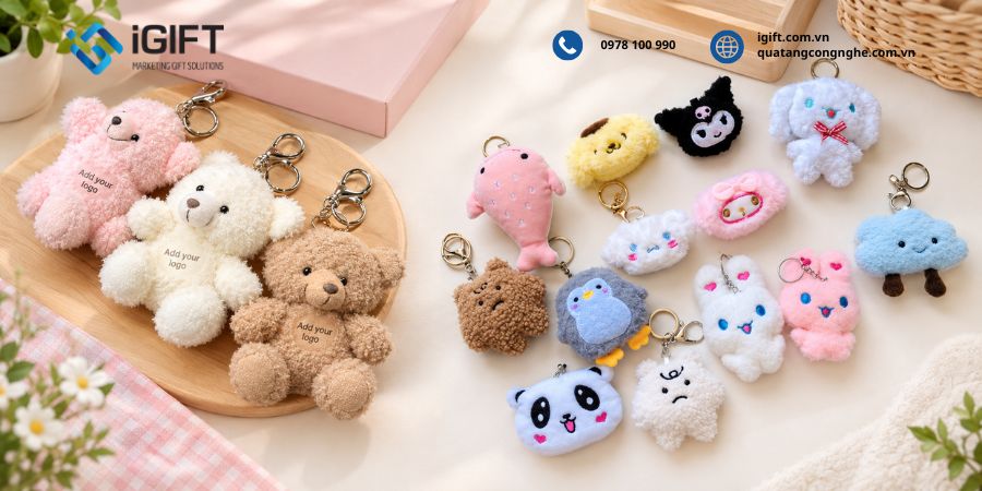 Móc khóa gấu bông cute, giá rẻ - Đặt sản xuất theo yêu cầu 1 tong-quan-ve-moc-khoa-gau-bong